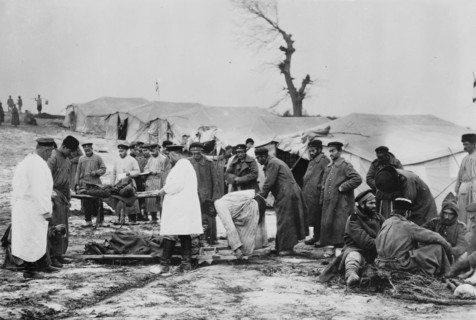 Transport of dead, Bulgarian Army, between c1910 and c1915. Creator: Bain News Service.