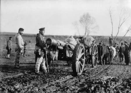Taking Big Bulgar Guns to Tchataldja #12, between c1910 and c1915. Creator: Bain News Service.