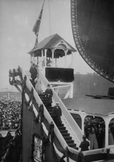 Kaiser leaving stand after christening of "Imperator", 1912. Creator: Bain News Service.