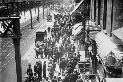 Striking waiters, 1912. Creator: Bain News Service.