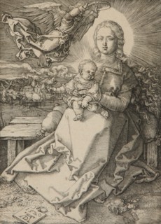 Madonna Crowned By An Angel, 1520. Creator: Albrecht Durer.