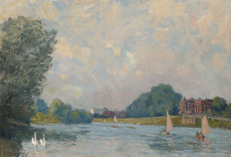 The Thames At Hampton Court, 1874. Creator: Alfred Sisley.