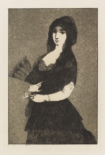 Exotic Flower (Woman In A Mantilla), 1868. Creator: Edouard Manet.