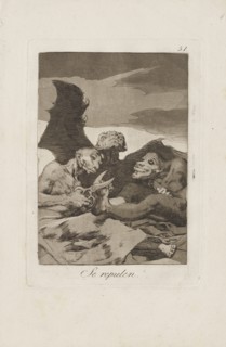 They Spruce Themselves Up (Se Repulen), 1799. Creator: Francisco Goya.