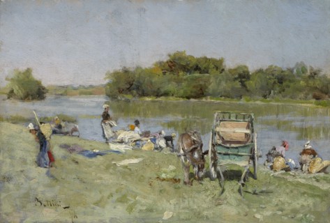 Washerwomen, 1874. Creator: Giovanni Boldini.