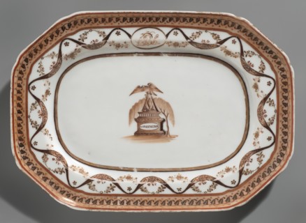 Octagonal Plate From The George Washington Memorial Service, c1800. Creator: Unknown.
