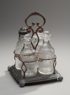 Castor Set And Stand, c1820-40. Creator: Unknown.