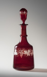 Decanter And Stopper, c1850-75. Creator: Unknown.