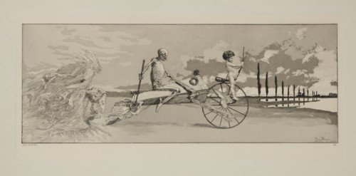 Intermezzi, Opus Iv, Bl. 12: Amor, Tod Und Jenseits (Love, Death And Beyond), 1881. Creator: Max Klinger.