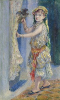 Child With A Bird (Mademoiselle Fleury In Algerian Costume), 1882. Creator: Pierre-Auguste Renoir.