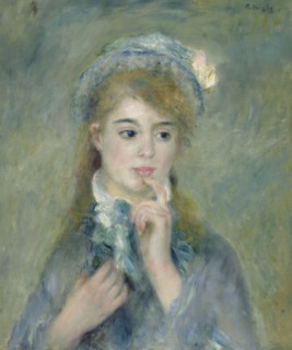 Portrait Of A Young Woman (L'Ingenue), c1874. Creator: Pierre-Auguste Renoir.