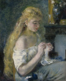 Woman Crocheting, c1875. Creator: Pierre-Auguste Renoir.