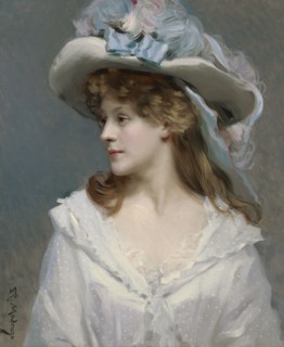 Woman In White, c1880. Creator: Raimundo de Madrazo y Garreta.