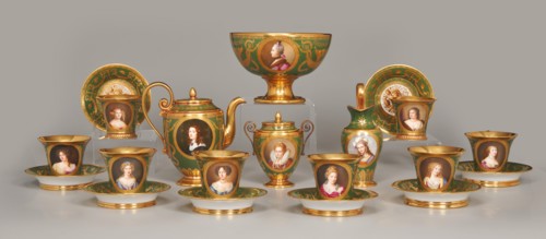Tea Service Of Famous Women (Cabaret Des Femmes Célèbres), 1811-1812. Creator: Unknown.