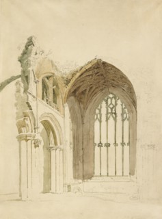 Melrose Abbey: The East Window, 1800. Creator: Thomas Girtin.