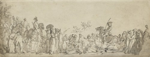 A Review In Hyde Park, c1800. Creator: Thomas Rowlandson.
