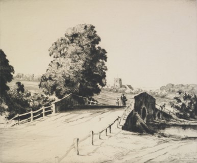 A Suffolk bridge, 1930s. Creator: Martin Hardie.