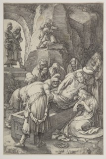 The Entombment, plate 11 from The Passion of Christ, 1596. Creator: Hendrik Goltzius.