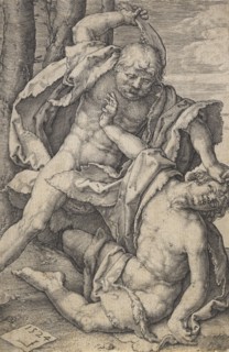 Cain killing Abel, 1524. Creator: Lucas van Leyden.