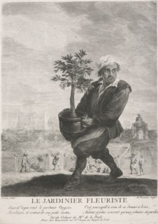 Le Jardinier Fleuriste (The gardener), 1749-1797. Creator: Jean-Charles Levasseur.