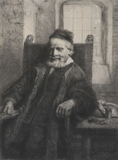 Jan Lutma, goldsmith, 1656. Creator: Rembrandt Harmensz van Rijn.