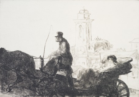 En promenade, 1932. Creator: Edmund Blampied.