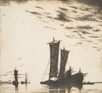 Ragged sails, 1925. Creator: Ernest Stephen Lumsden.