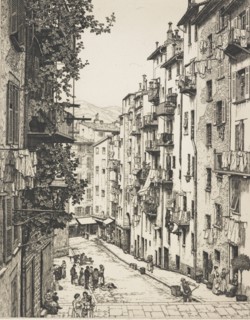 Rue Gubernatis, Nice, 1920-1935. Creator: Frederick Marriott.