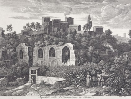 Die Römischen Ansichten (Views of Rome)/ Acquedotti sotto S. Bonaventura in Roma, 1810. Creator: Joseph Anton Koch.