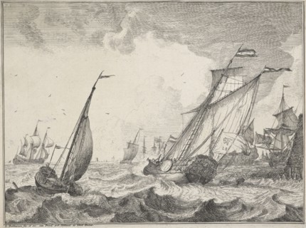 Seascapes with views of the Ij and Amsterdam, Rotterdam, Katwijk, etc. Untitled, 1701. Creator: Ludolf Bakhuizen.