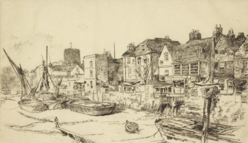 The "Adam and Eve", Old Chelsea, 1879. Creator: James Abbott McNeill Whistler.