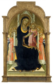 The Virgin and Child enthroned with six Angels, 1415. Creator: Lorenzo Monaco.