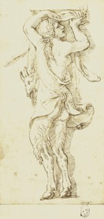 A Female Satyr, 1527. Creator: Giulio Romano.