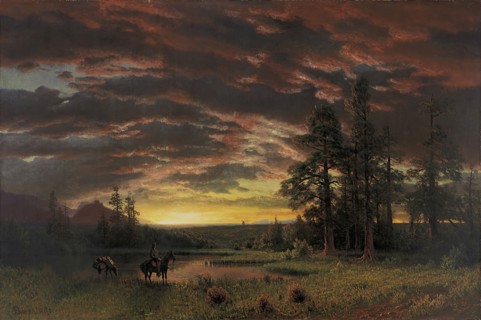 Evening on the Prairie, 1870. Creator: Albert Bierstadt.