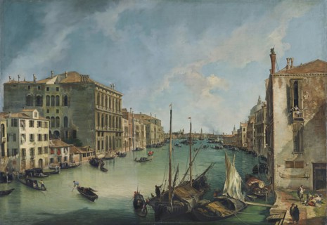 The Grand Canal from San Vio, Venice, 1723. Creator: Canaletto.
