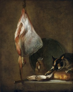 Still-Life With Cat and Rayfish, 1728. Creator: Jean-Simeon Chardin.