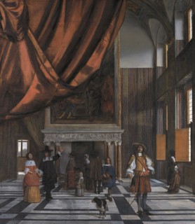 Interior of the Council Chamber of Amsterdam Town Hall, 1663. Creator: Pieter de Hooch.