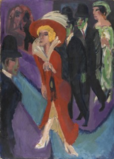 Street with Red Streetwalker, 1914. Creator: Ernst Kirchner.