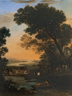 Pastoral Landscape with the Flight into Egypt, 1663. Creator: Claude Lorrain.