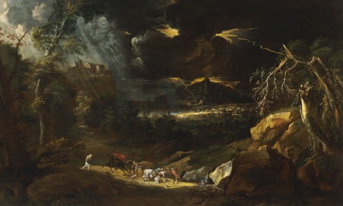 Landscape with a Storm, 1701. Creator: Marco Ricci.
