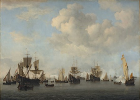 The Dutch Fleet in the Goeree Roads, 1672. Creator: Willem van de Velde the Younger.