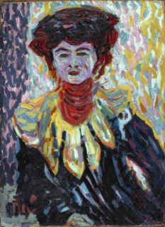 Doris with Ruff Collar, 1906. Creator: Ernst Kirchner.