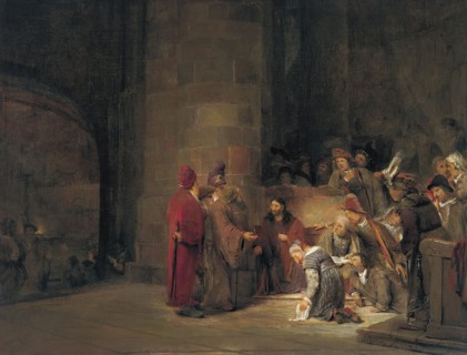 Christ and the Woman Taken in Adultery, 1683. Creator: Aert de Gelder.