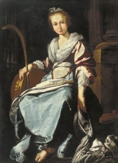 Saint Cecilia, 1625. Creator: Workshop of Bernardo Strozzi.