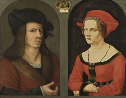 Nuptial Portrait of Coloman Helmschmid and his Wife Agnes Breu, 1500. Creator: Jorg Breu the Elder.