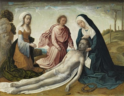 The Lamentation over the dead Christ, 1500. Creator: Juan de Flandes, the Elder.