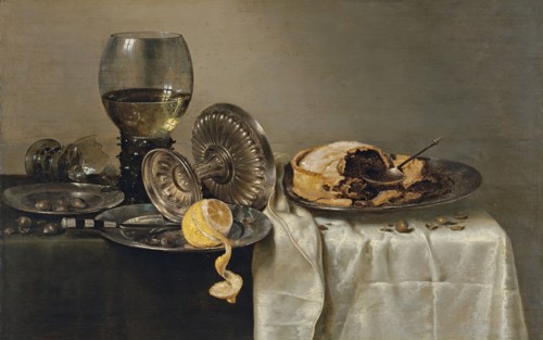 Still Life with Fruit Pie and various Objects, 1634. Creator: Willem Claesz. Heda.