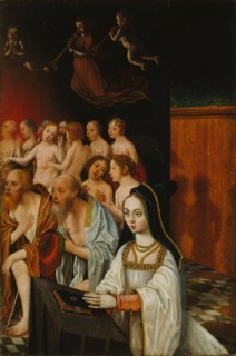 Wing of a Diptych with the Souls of the Just and a Donor, 1520. Creator: Jan Mostaert.