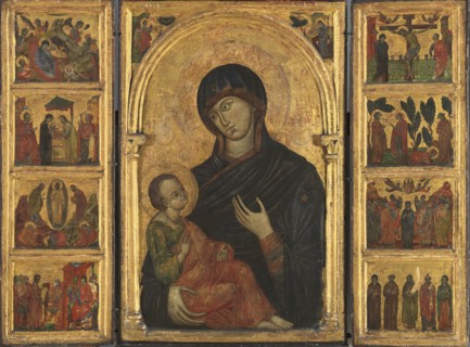 Triptych with the Virgin and Child, 1300. Creator: Anon.