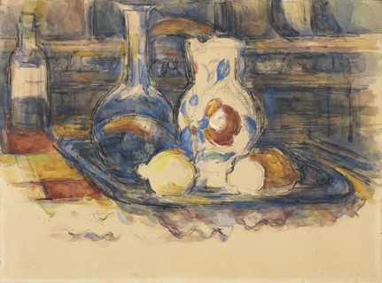 Bottle, Carafe, Jug and Lemons, 1902. Creator: Paul Cezanne.